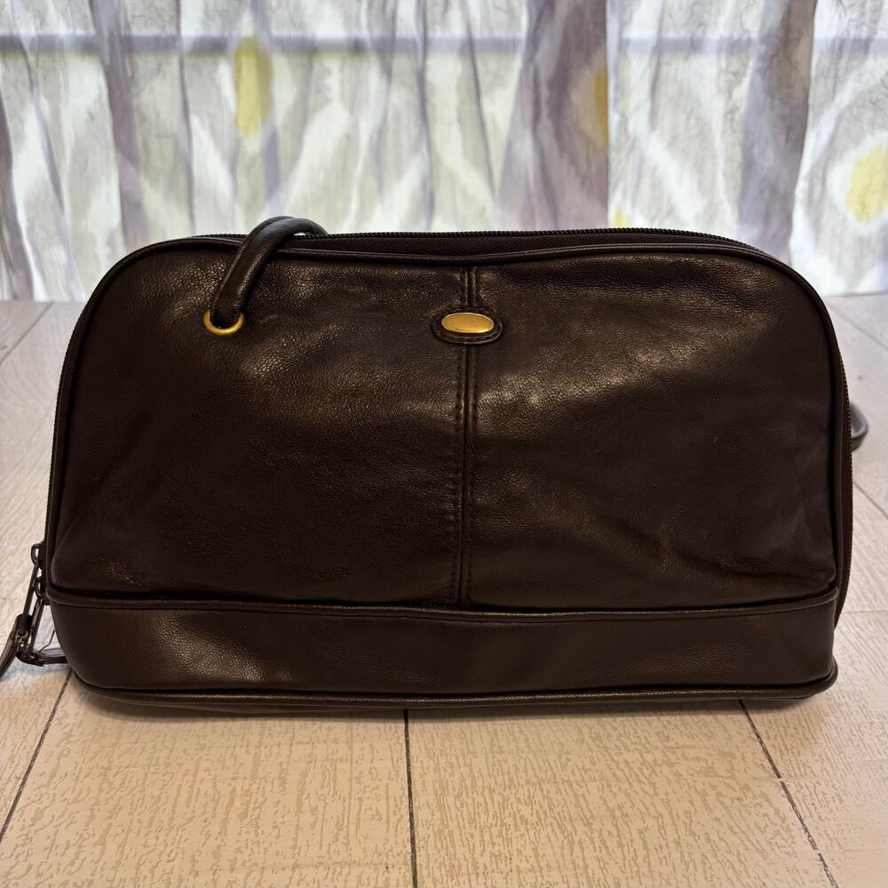 CB Collections Genuine Leather Brown Crossbody Purse